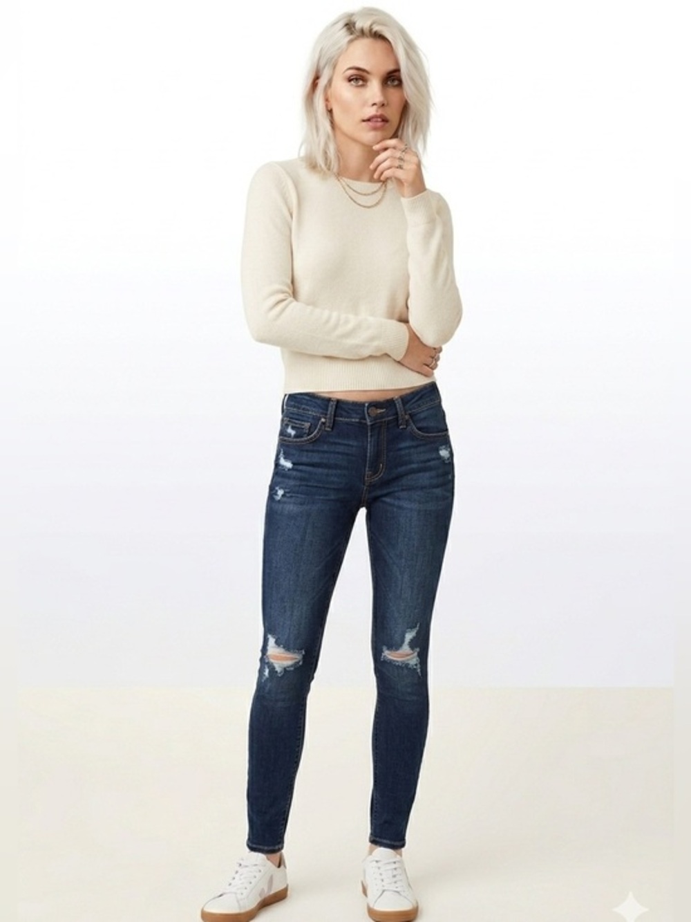 Hollister New Y2K Cropped Skinny Denim Leggings